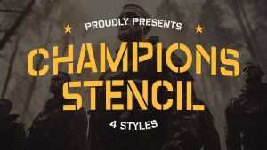 Champions Stencil Font › Fontesk