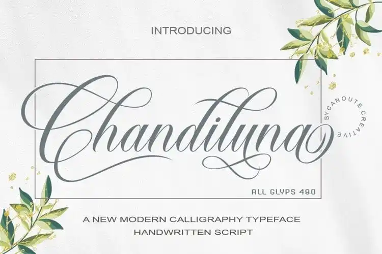 Chandiluna Calligraphy Font