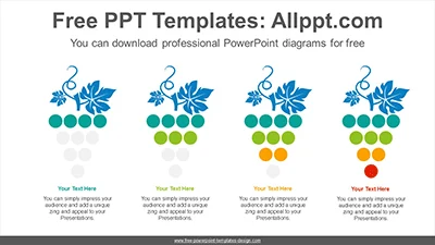 Change grape clusters PowerPoint Diagram Template