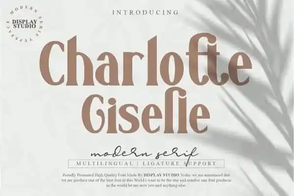 Charlotte Giselle Serif Font