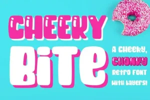 Cheeky Bite Display Font