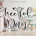 Cheerful Day Calligraphy Font - Fonte Grátis Cheerful Day Calligraphy Font
