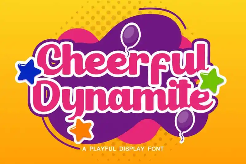Cheerful Dynamite Bold Script Font