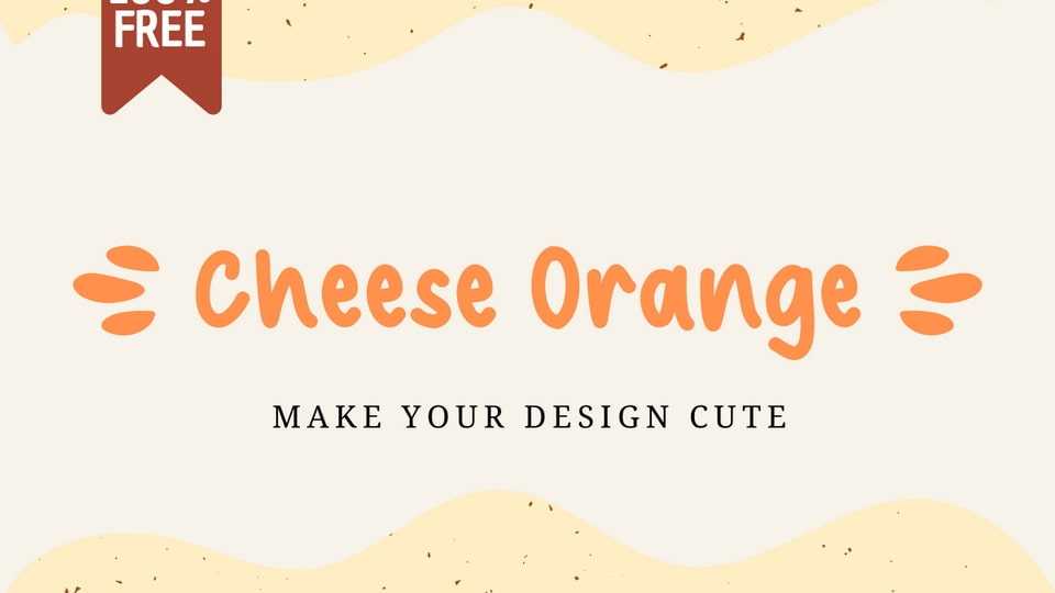 Cheese Orange Font › Fontesk