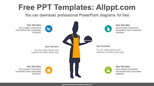 Chef Silhouette PowerPoint Diagram