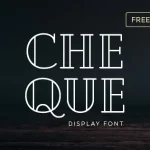 Cheque Display Font