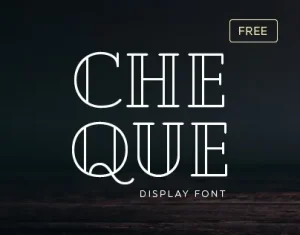 Cheque Display Font