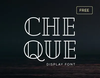 Cheque Display Font