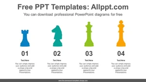 Chess Silhouette PowerPoint Diagram