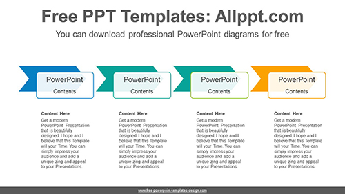 Chevron arrow banner PowerPoint Diagram