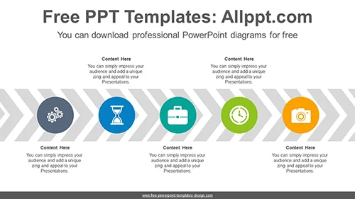 Chevron arrow flow PowerPoint Diagram Template