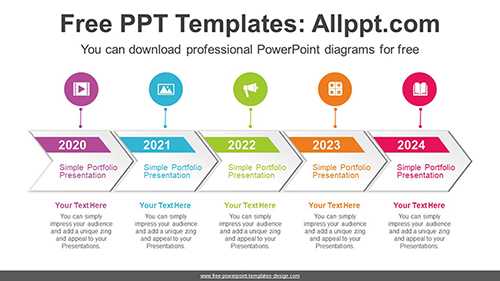 Chevron Arrows Align PPT Diagram