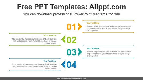 Chevron Arrows list PowerPoint Diagram
