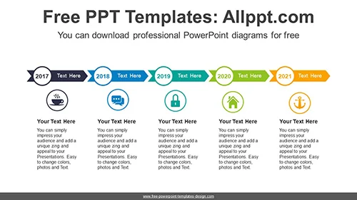 Chevron Bar Arrows PowerPoint Diagram