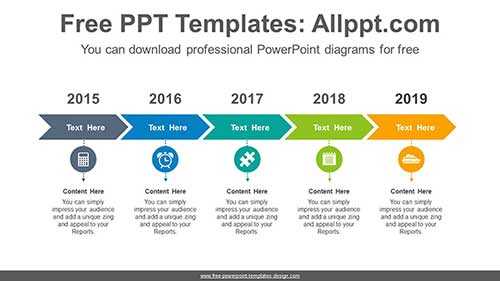 Chevron Highlight Signpost PPT Diagram