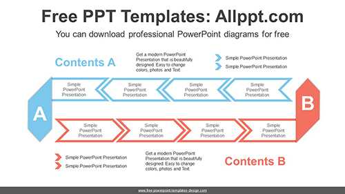 Chevron ribbon arrow PowerPoint Diagram