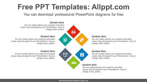 Chevron shape diamond PowerPoint Diagram Template