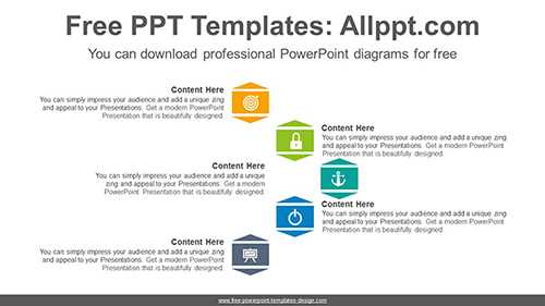 Chevron-shaped hexagon PowerPoint Diagram Template