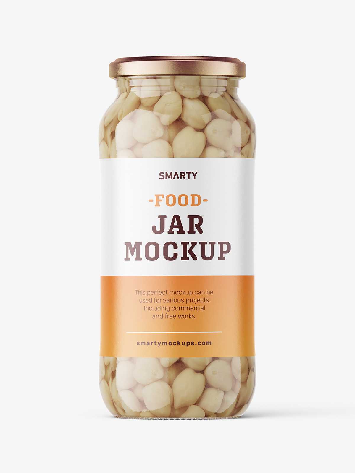 Chickpeas jar mockup