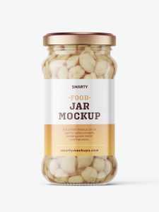 Chickpeas jar mockup