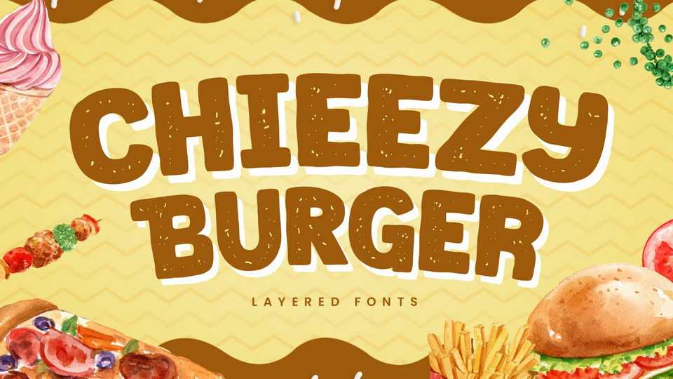 Chieezy Burger Layered Font › Fontesk