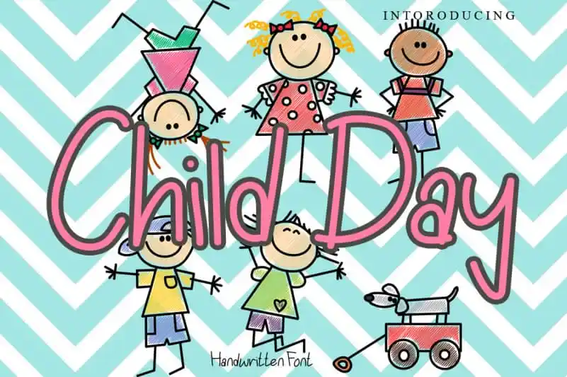 Child Day Display Font
