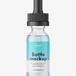 Child proof dropper bottle mockup / clear