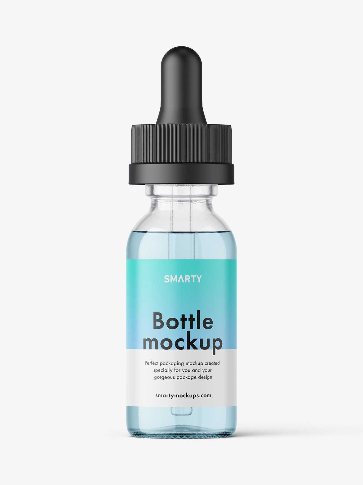 Child proof dropper bottle mockup / clear