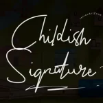 Childish Signature Font