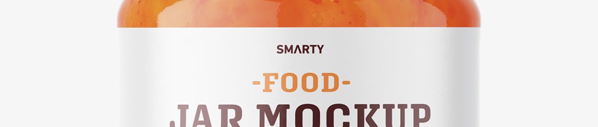 Chili sauce jar mockup