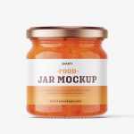 Chili sauce jar mockup