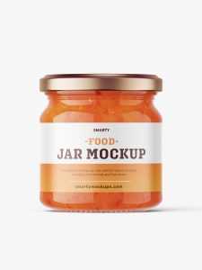 Chili sauce jar mockup