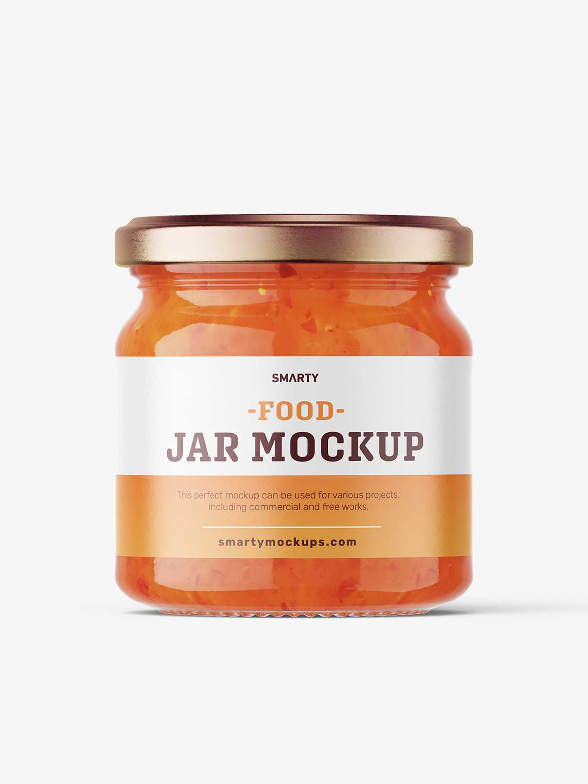 Chili sauce jar mockup