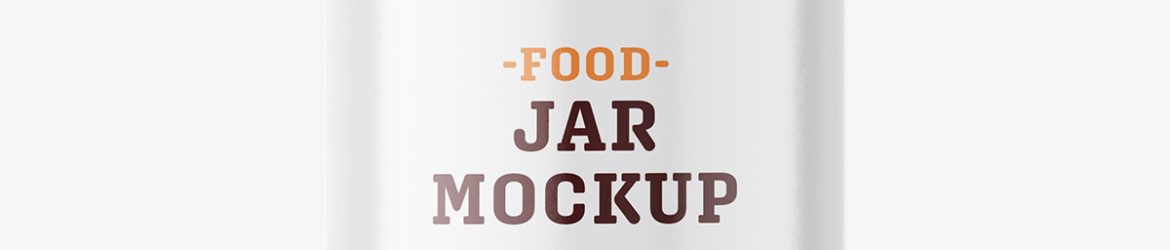 Chili sauce jar mockup