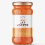 Chili sauce jar mockup