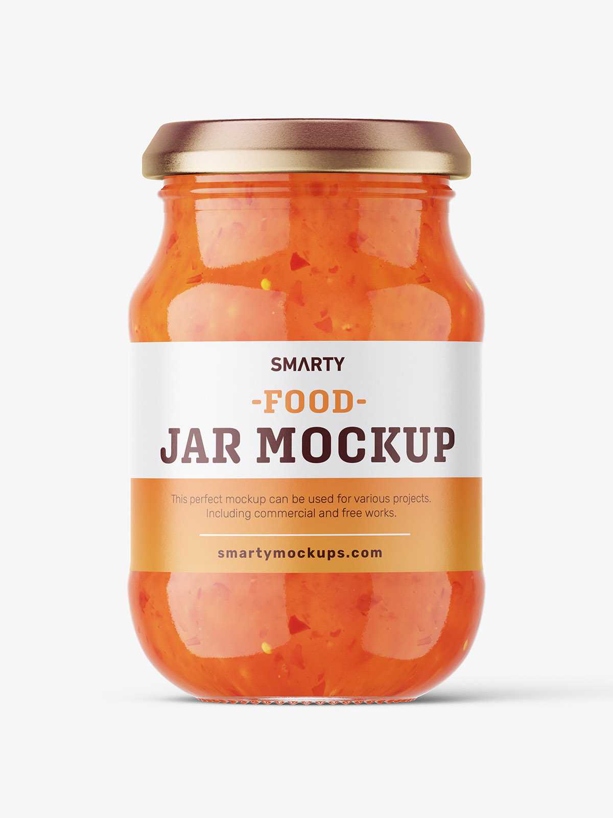 Chili sauce jar mockup