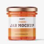 Chili sauce jar mockup