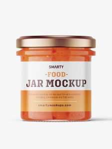 Chili sauce jar mockup