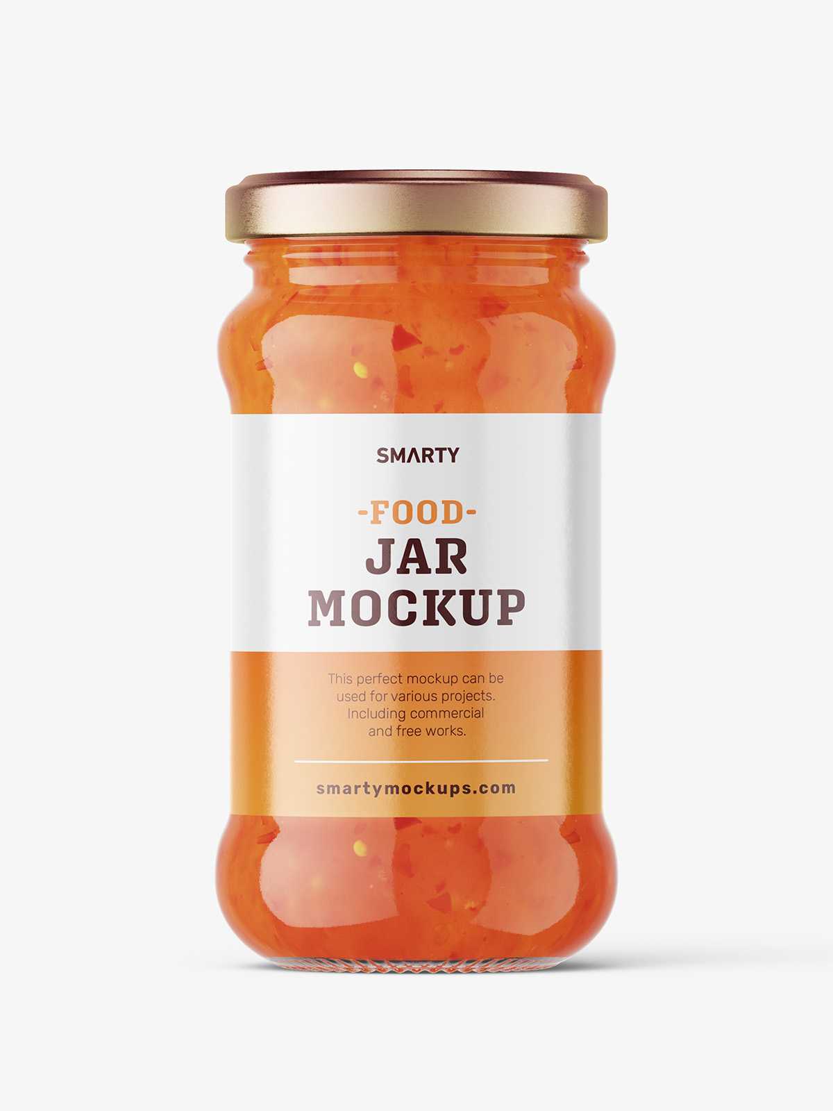 Chili sauce jar mockup