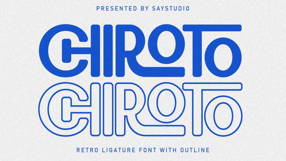 Chiroto Font › Fontesk