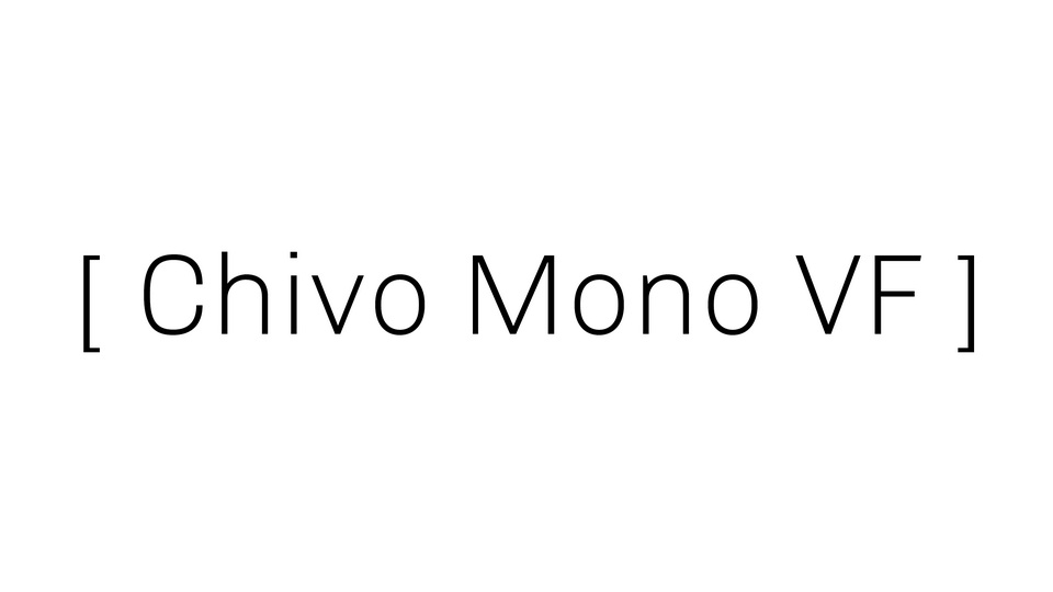 Chivo Mono Font Family › Fontesk