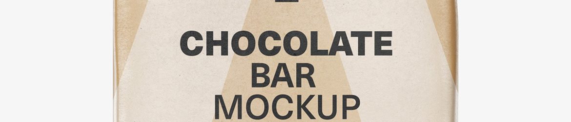 Chocolate bar mockup / kraft paper