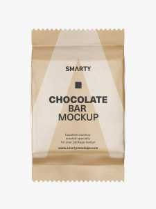 Chocolate bar mockup / kraft paper
