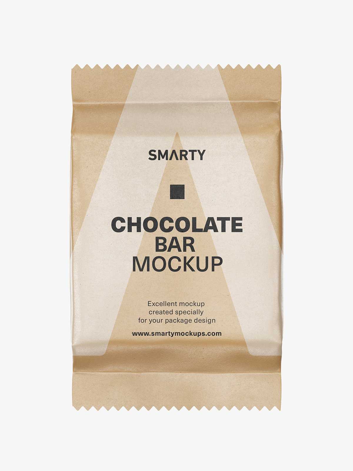Chocolate bar mockup / kraft paper