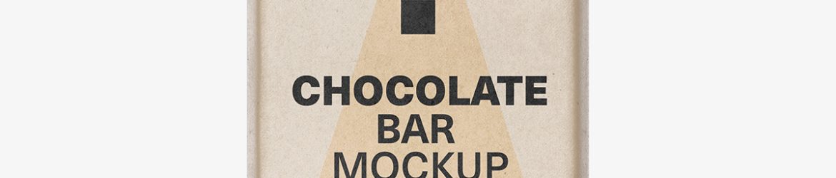 Chocolate bar mockup / kraft paper