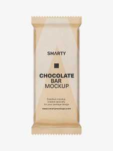Chocolate bar mockup / kraft paper