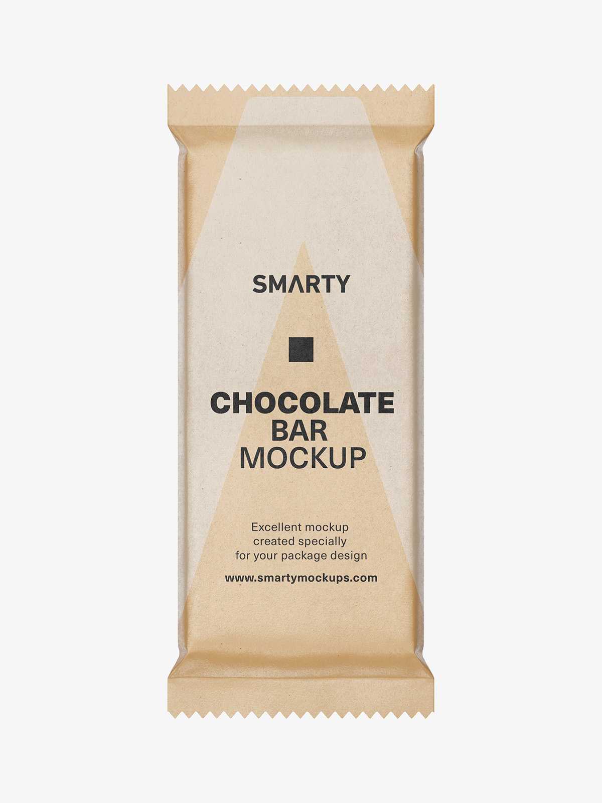 Chocolate bar mockup / kraft paper