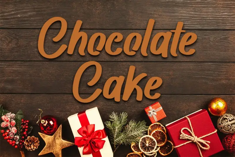 Chocolate Cake Brush Font