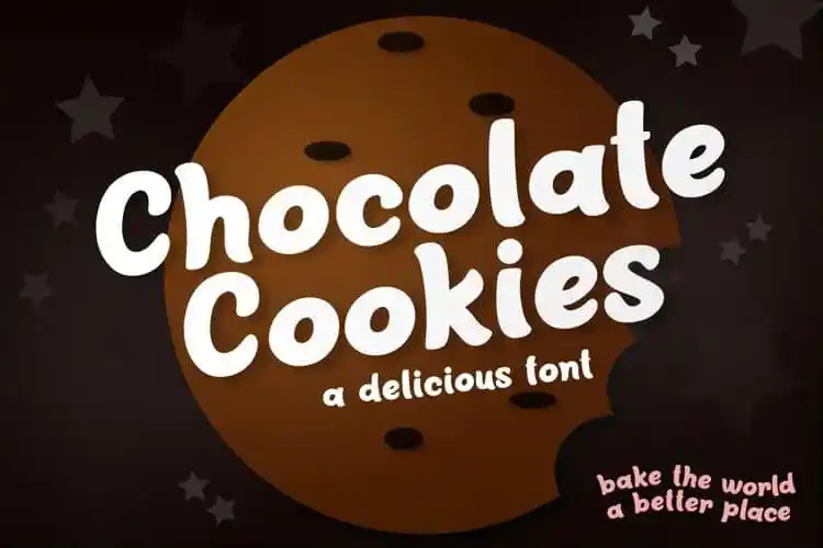 Chocolate Cookies Display Font