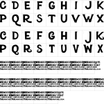 Mapa de caracteres da fonte Chocolate Factory Font